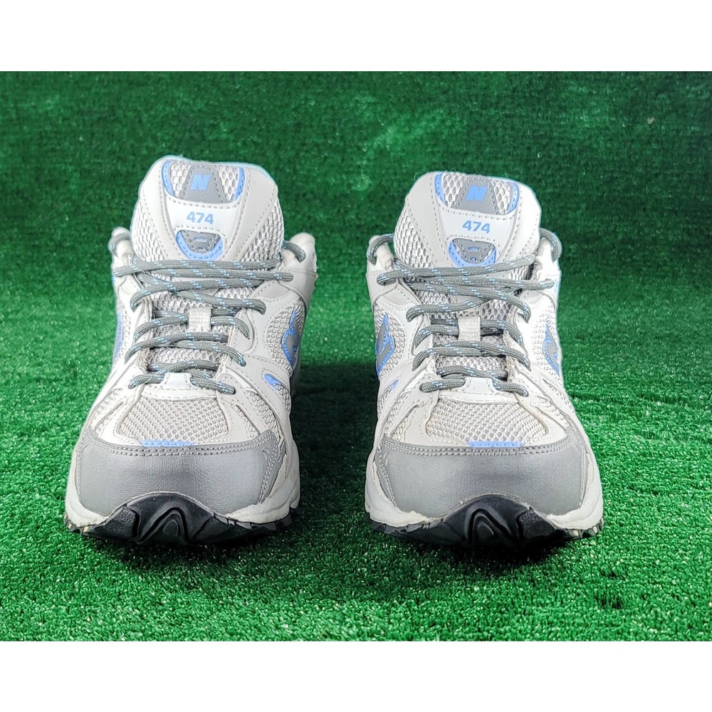 New Balance Womens 474 WT474LP Gray Blue Running Shoes Lace Up Size 9.5